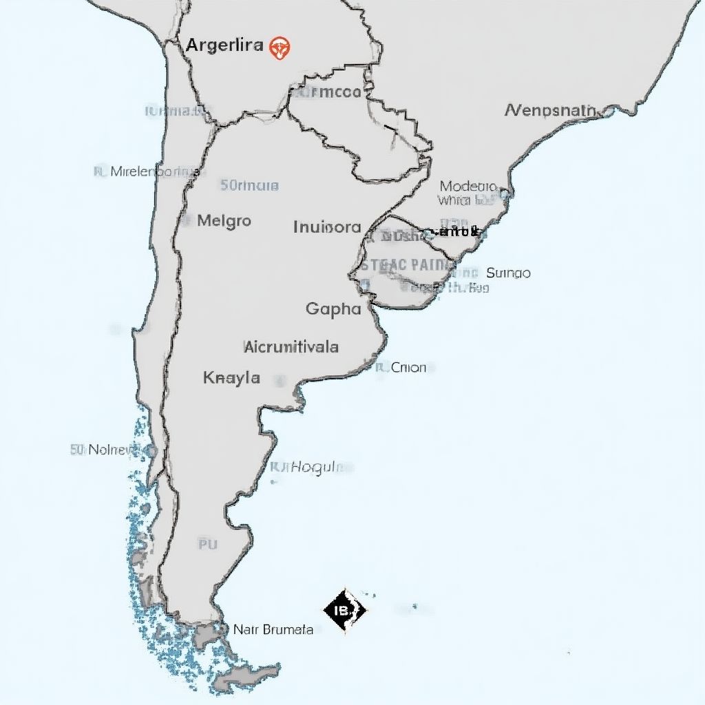 Mapa mostrando cobertura en Argentina
